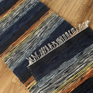 0,69 x 1,96 Sinine põhi + kollased, oranžid